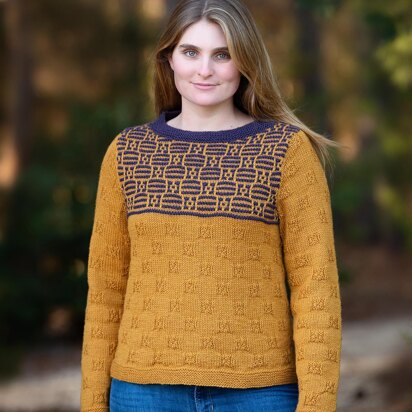 Windham Mosaic Yoke Pullover #196 - knitting pattern