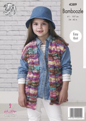 Waistcoats in King Cole Bamboozle - 4389 - Downloadable PDF