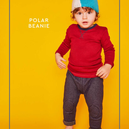 "Polar Beanie" - Beanie Knitting Pattern For Babies in Paintbox Yarns Simply DK