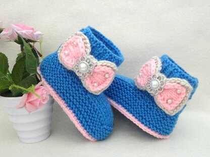 Pattern Newborn Baby Girl Baby Shoes and Beanie