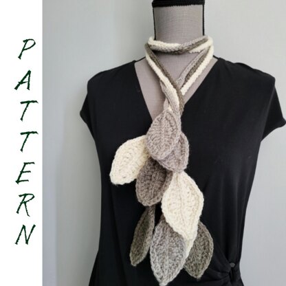 Scarf from leaves tutorial