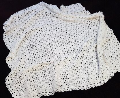 CROCHET Baby Blanket / Afghan - Easy Lace