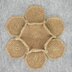 Jute hexagon coasters with holder