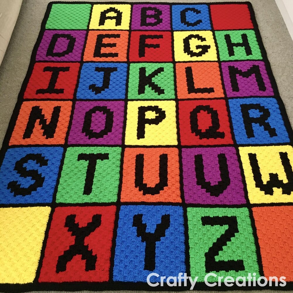 Crochet alphabet online blanket