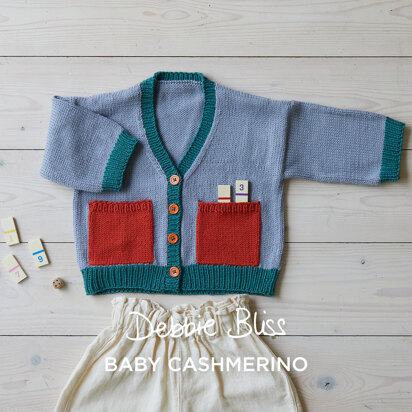 Jude Cardigan - Knitting Pattern for Kids in Debbie Bliss Baby Cashmerino