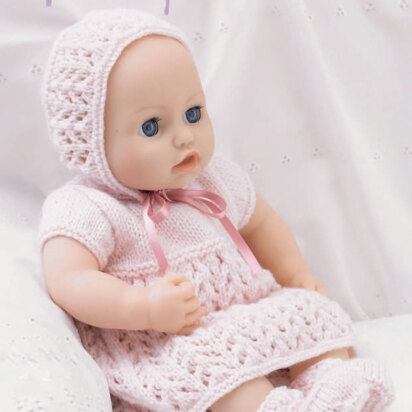 Baby Dolls Dress, Bonnet, Bootees & Pants in Hayfield Bonus DK - 2482 - Downloadable PDF