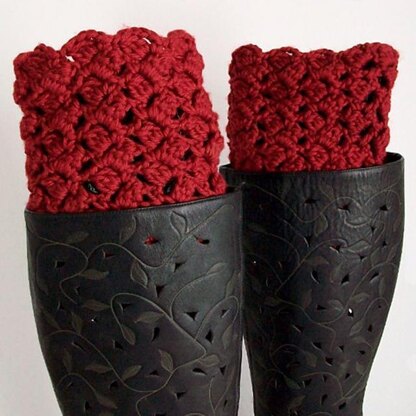 Blooming Roses Crochet Boot Cuffs
