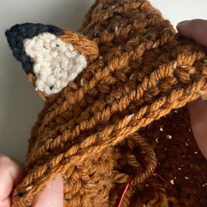 Crochet Fox pixie bonnet