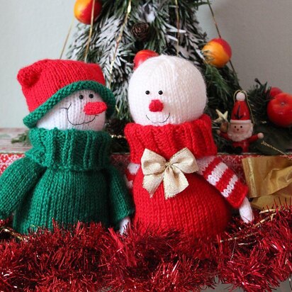 Snowman - knitting pattern
