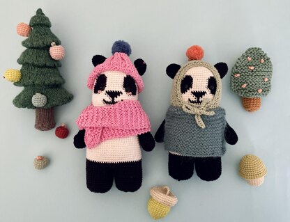 Pascual the panda bear in a vest Crochet Pattern - Amigurumi