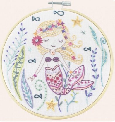 Un Chat Dans L'Aiguille Marjolaine the Little Mermaid Embroidery Kit