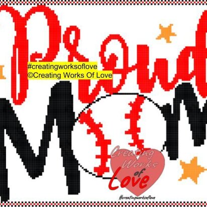Proud Baseball Mom Stitch Graph
