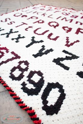 Alphabet & Numbers C2C Blanket