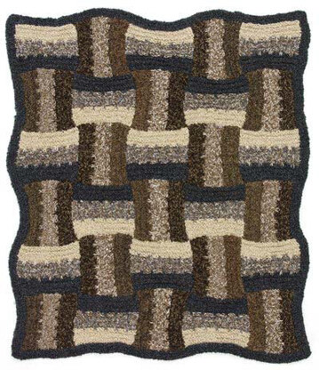 Multidirectional Afghan in Lion Brand Homespun - L32270