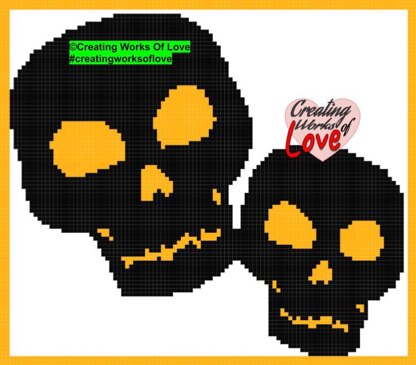 Halloween Skulls Stitch Graph