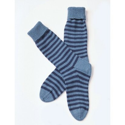 Lady's Denim Stripes in Patons Kroy Socks