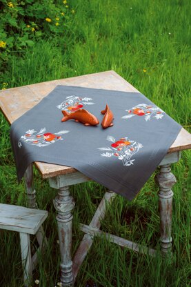 Vervaco Poppies Tablecloth Embroidery Kit - 80 x 80 cm