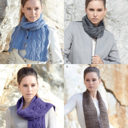 Women's Snoods and Scarves in Sirdar Wool Rich Aran - 7183 - Downloadable PDF