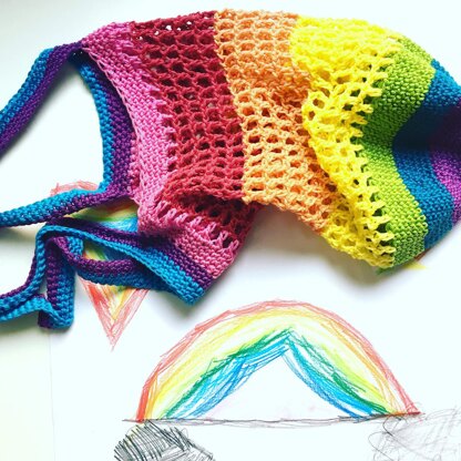 Rainbow market bag