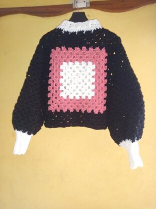 Granny square sweater