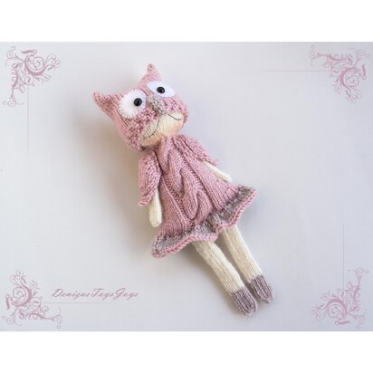 Owly Naptime doll - knitting pattern
