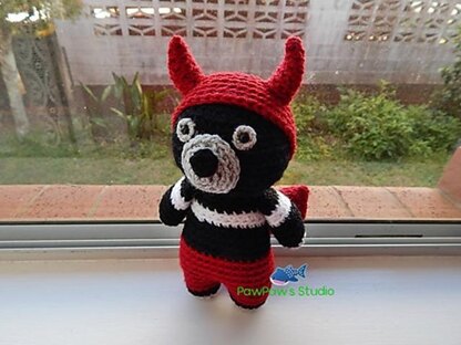 Amigurumi Tasmanian Devil in Costume Pattern No.58