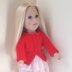 Red Cardigan for Doll