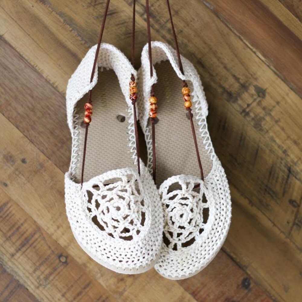 Dream Catcher Sandals with Flip Flop Soles Crochet pattern by Jess - Main Image