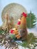 Toy knitting patterns, rustic chicken toy pattern, Easter amigurumi, knitted chicken with egg basket