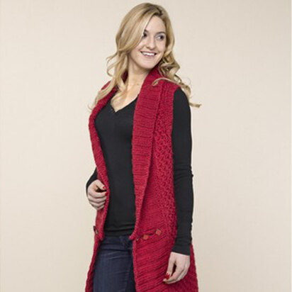 Valley Yarns 40th Anniversary 17 Long Collared Vest