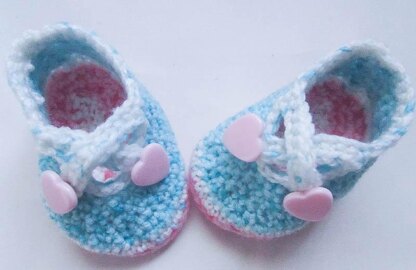 Baby Booties Two 2 Strap