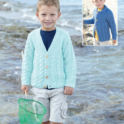 Boys Cardigans in Sirdar Supersoft Aran - 2406 - Downloadable PDF