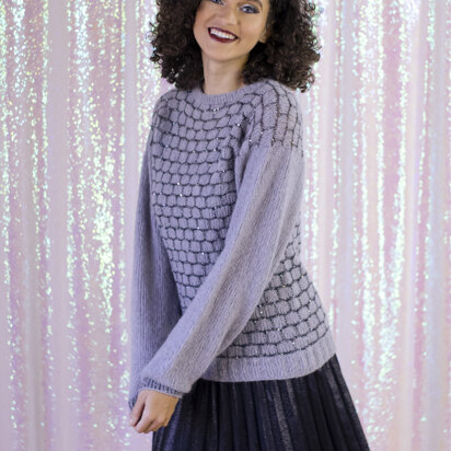 Women's New Moon Pullover in Universal Yarn Rozetti Yarns Alaska and Cotton Gold - Downloadable PDF