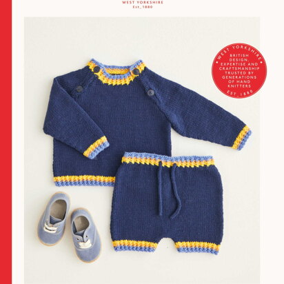 Sirdar 5411 Twisted Rib Rainbow Sweater & Shorts PDF