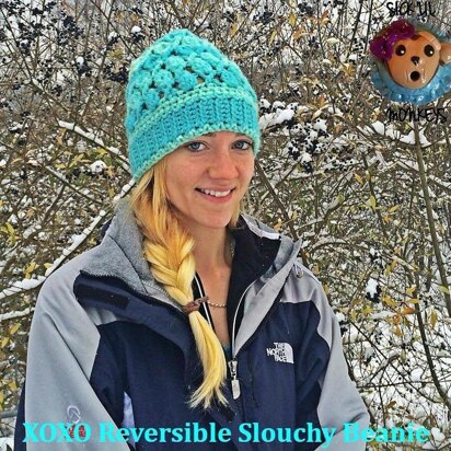 XOXO Reversible Slouchy Beanie