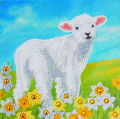 Crystal Art Little Lamb Card Diamond Painting Kit