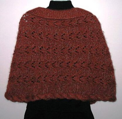 Elegant Brown Shawl Collar Shrug