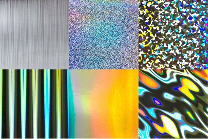 Arc Crafts ETC Papers Holographic Film Cardstock 6"X6" 12/Pkg - Assorted, 6 Designs/2 Each