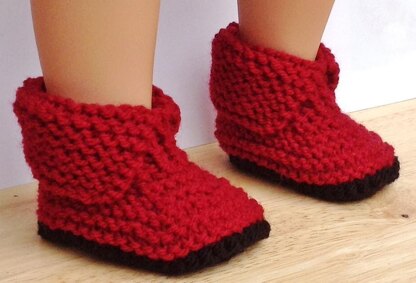 Free knitting patterns hot sale for dolls booties