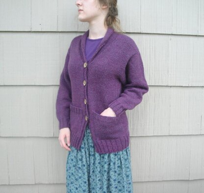 Mulberry Cardigan with Shawl Collar