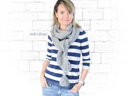 Slanted Knit Scarf Ileane