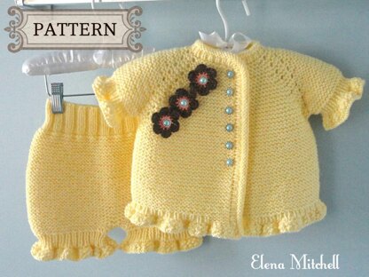 Knitting PATTERN Baby Girl Baby Pants Baby Sweater