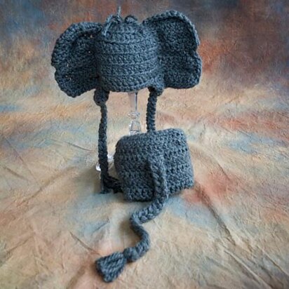 Elephant Baby Hat & Diaper Cover