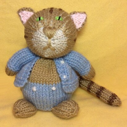 Tom Kitten choc orange cover / toy - knitting pattern