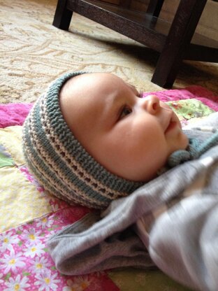 Stripes and Dots Bonnet