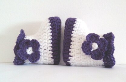 Flowers Baby Booties