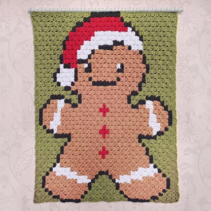 C2C - Gingerbread Man - Corner to Corner Blanket