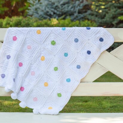 Unicorn trails dot baby blanket