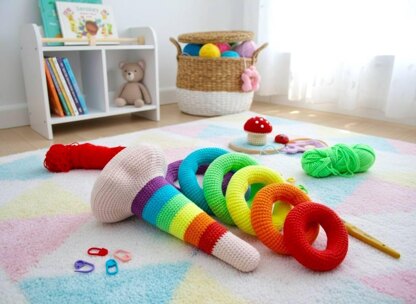 Rainbow stacking rings