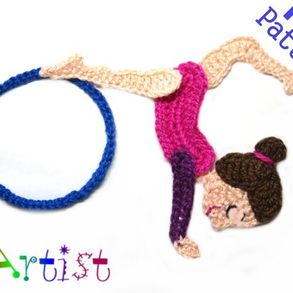 Gymnastic 1 Crochet Applique Pattern